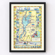 Lake Champlain Vintage Map 1939