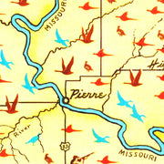 old South Dakota map
