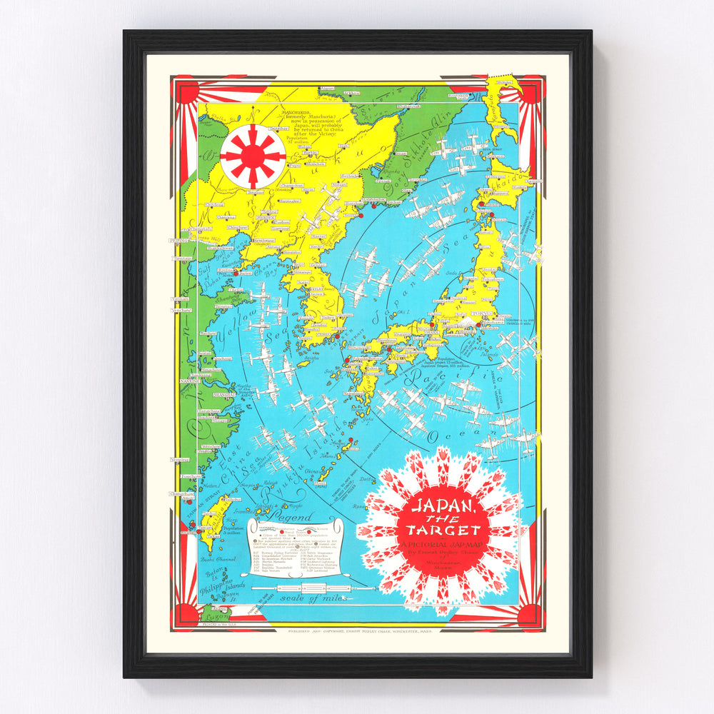 Japan Vintage Map 1944