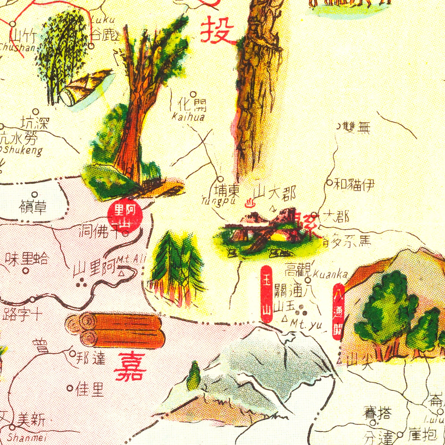 Restored historic details from the 1969 country map of County