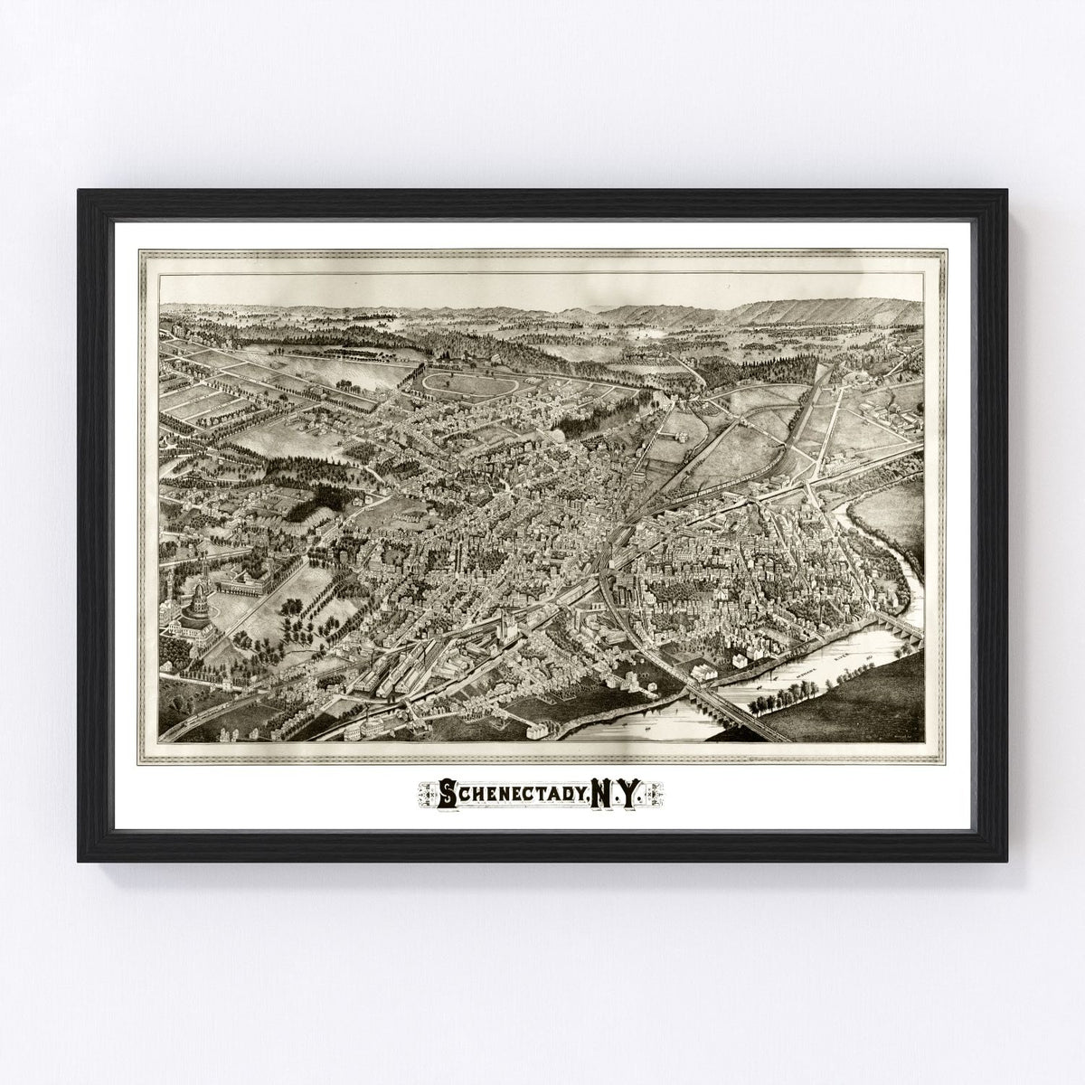 Schenectady Vintage Map 1882