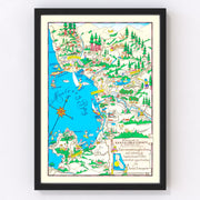 Santa Cruz County Vintage Map 1966