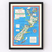 New Zealand Vintage Map 1943