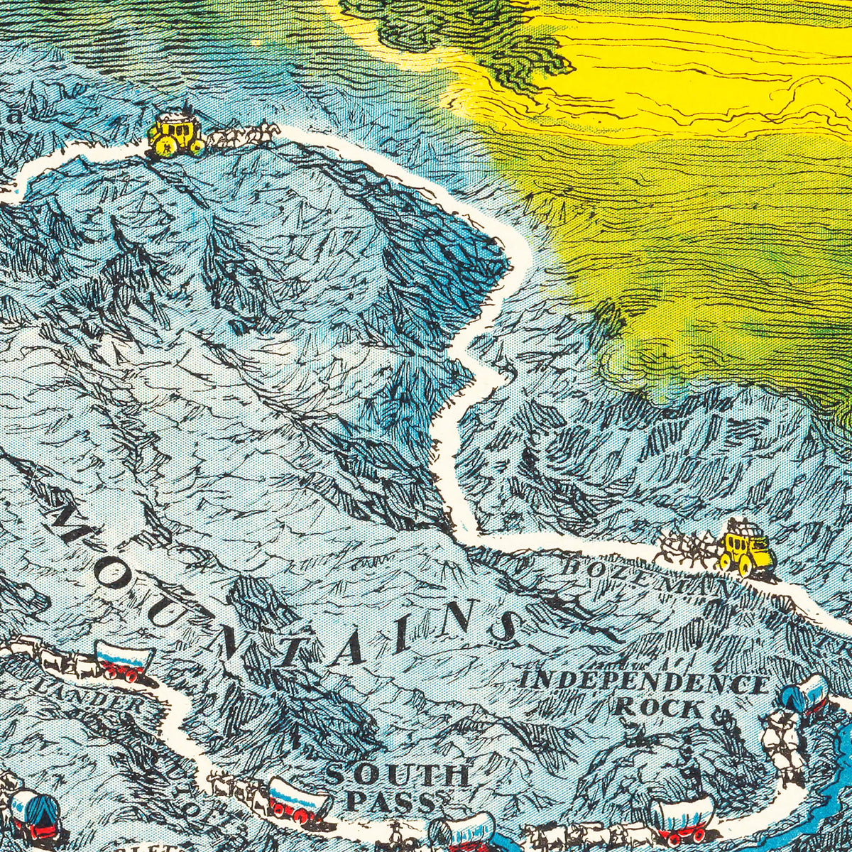 Restored historic details from the 1932 misc. attraction map of County