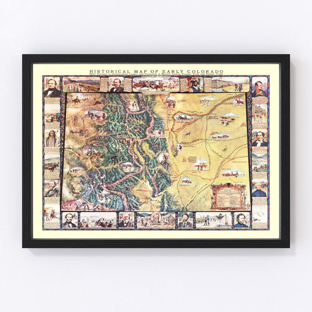 Colorado Vintage Map 1935