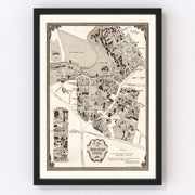 Smith College Vintage Map 1938