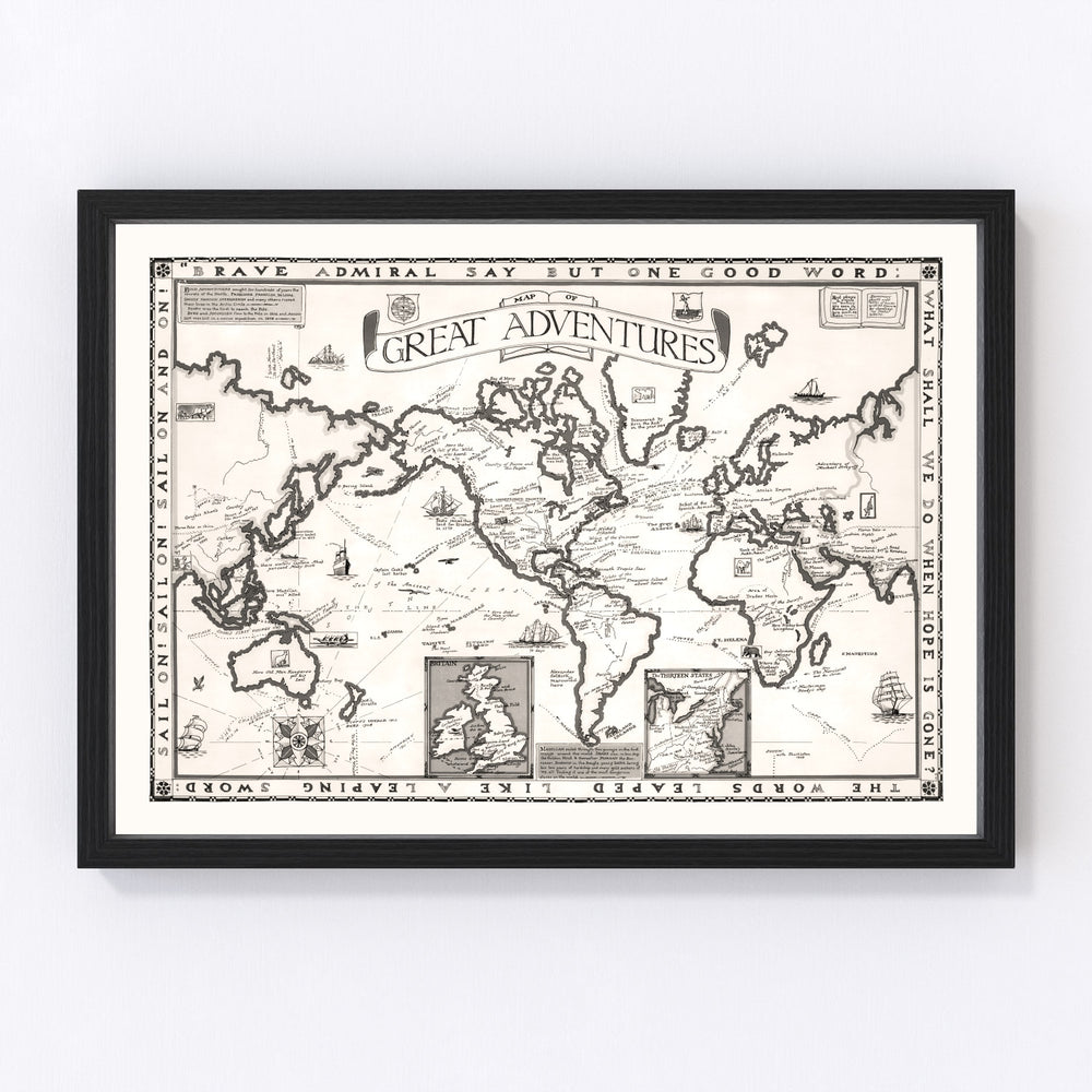 World Vintage Map 1928