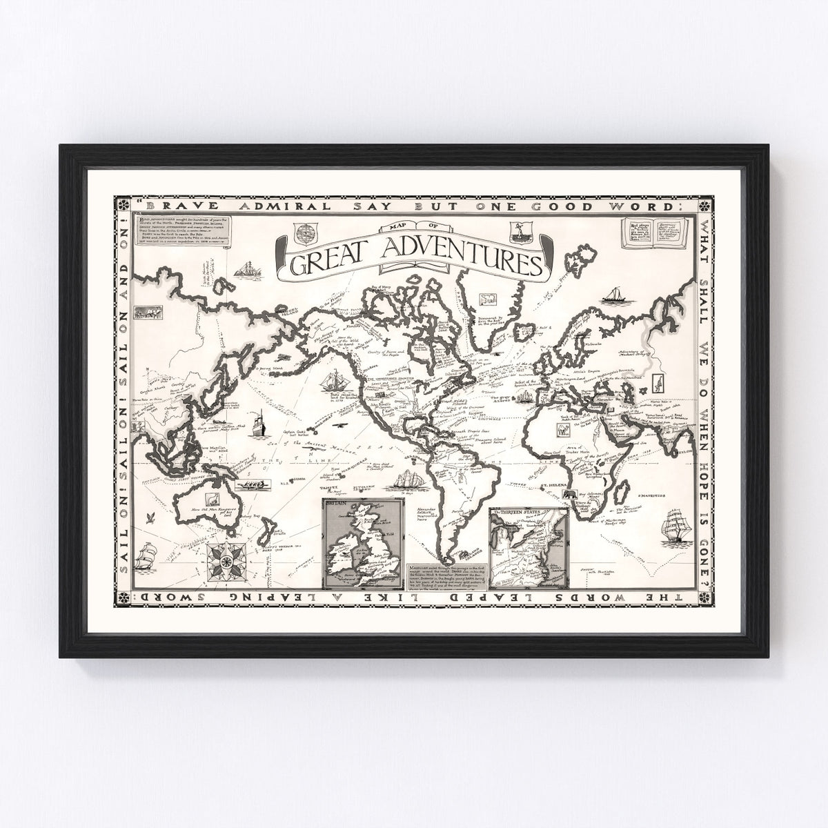 World Vintage Map 1928