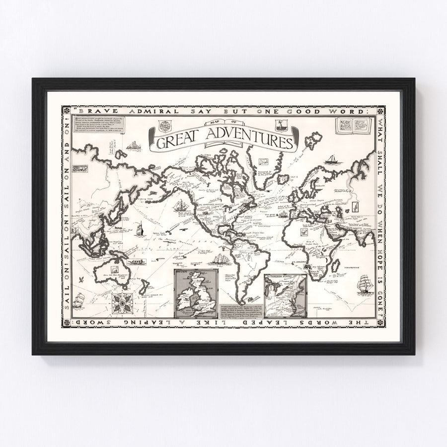 World Vintage Map 1928
