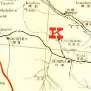 old Kansu China map
