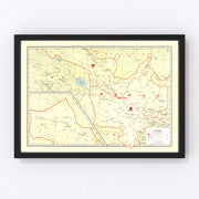 Kansu China Vintage Map 1917