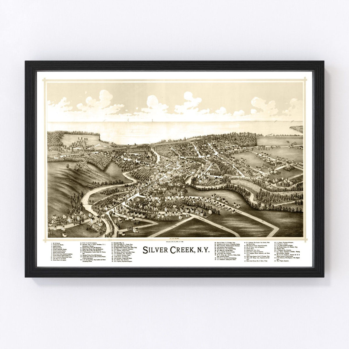 Silver Creek Vintage Map 1892