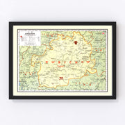 Kweichow China Vintage Map 1917