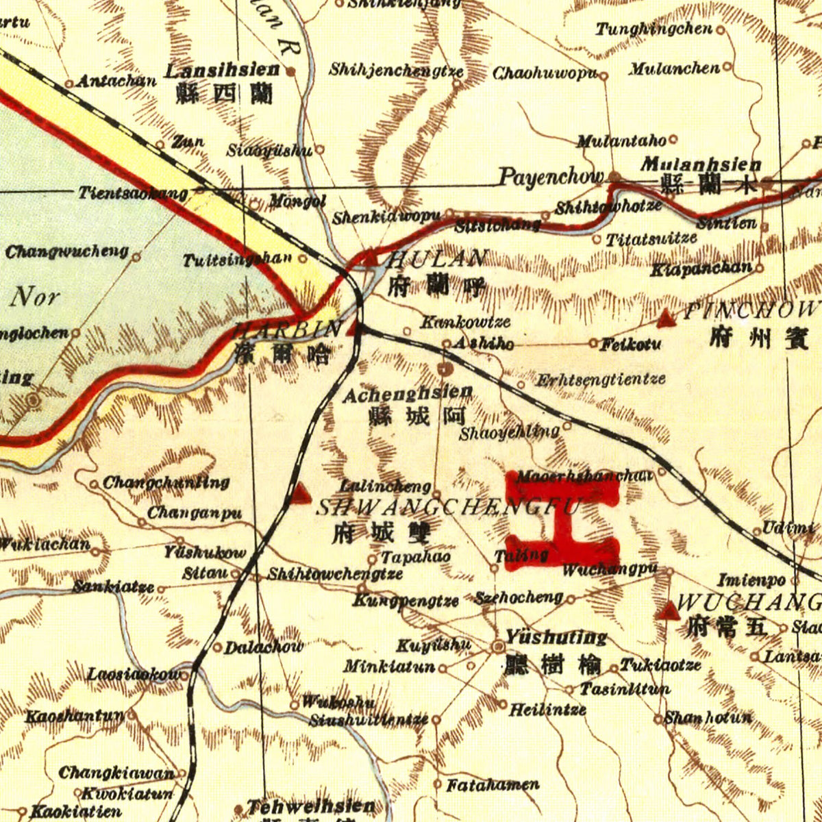Restored historic details from the 1917 region map of County