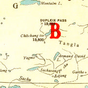 old Tibet China map