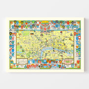 Vintage Map of London, England 1965