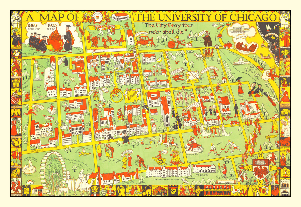 Preview of Vintage Map of University of Chicago, 1932