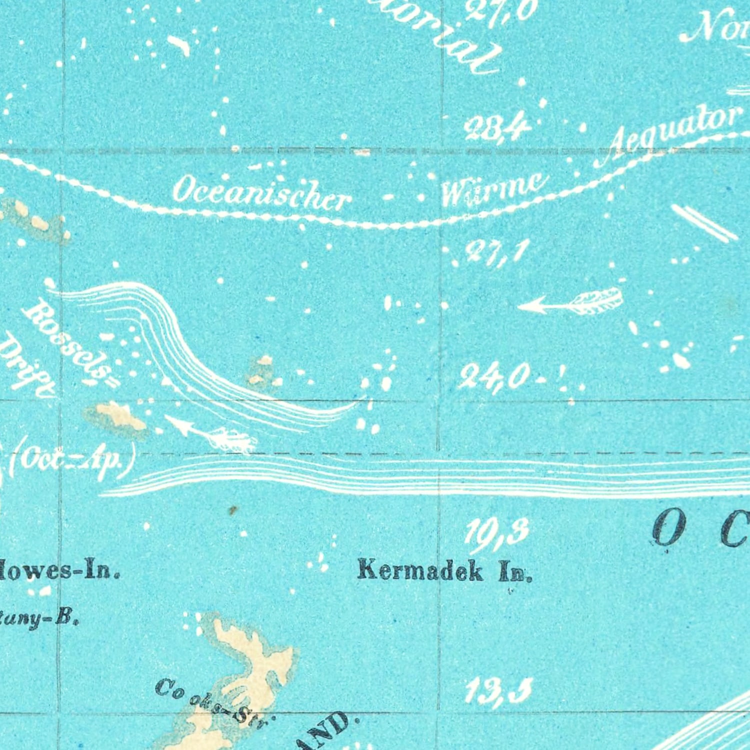 Restored historic details from the 1845 world map of County