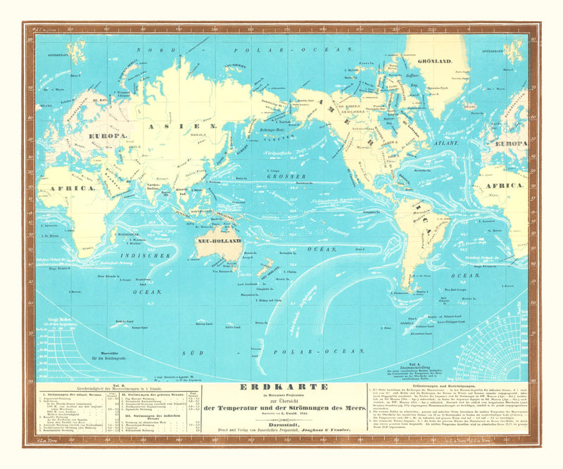 Size comparison using Erdkarte World Map, 1845