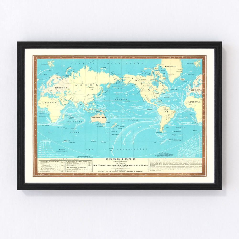World Vintage Map 1845