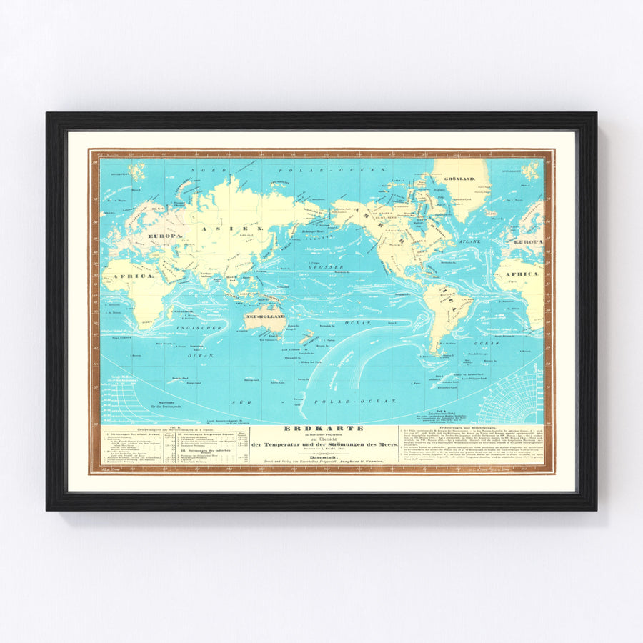 World Vintage Map 1845