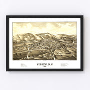 Sidney Vintage Map 1887