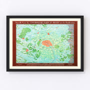 Paris Vintage Map 1843