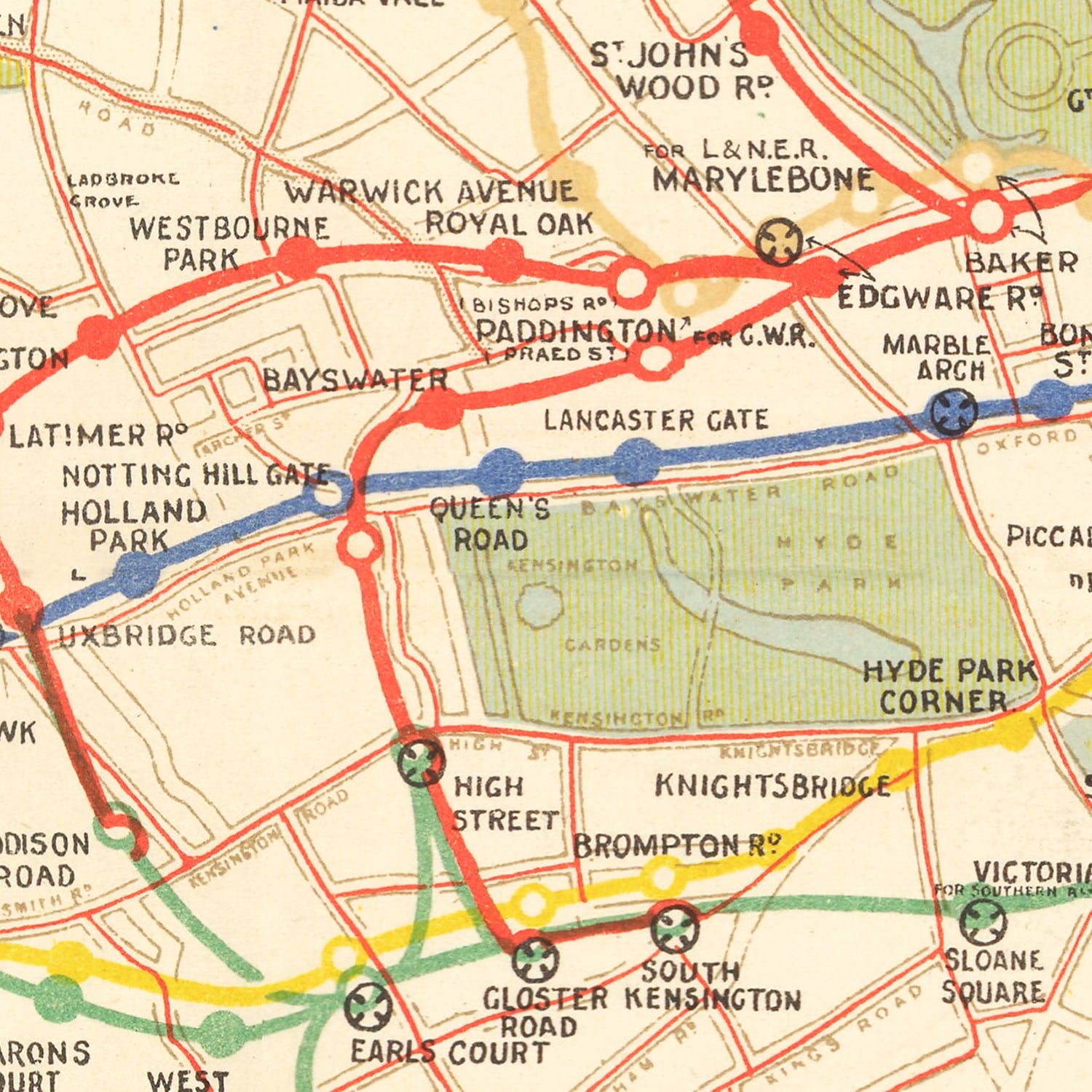 Restored historic details from the 1922 city map of London