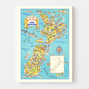 map of New Zealand