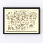 Canterbury Vintage Map 1952