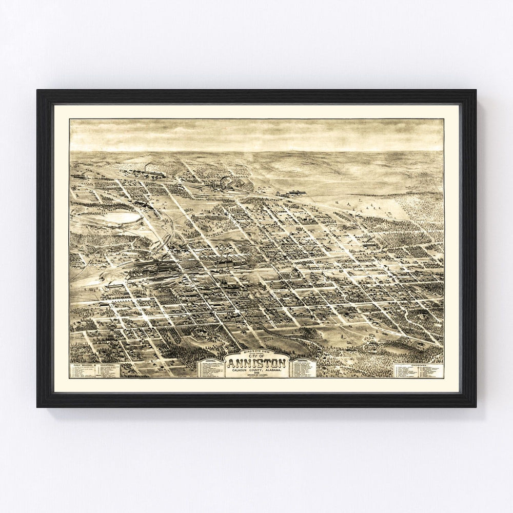 Anniston Vintage Map 1903