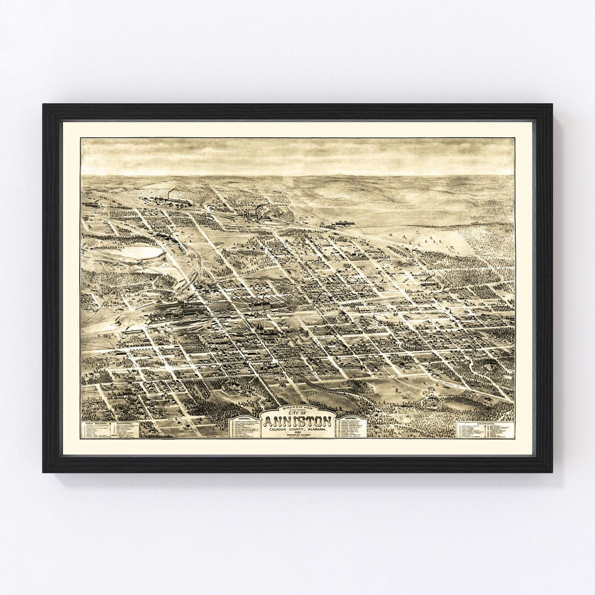 Anniston Vintage Map 1903