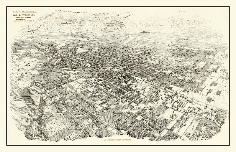 Size comparison using Vintage Map of Pasadena, California 1903