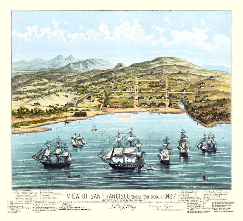 Size comparison using Vintage Map of San Francisco, California 1884