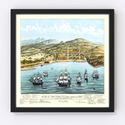 San Francisco Vintage Map 1884