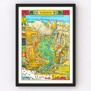 Yosemite National Park Vintage Map 1931