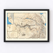 Yosemite National Park Vintage Map 1930