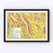 Death Valley National Park Vintage Map 1934