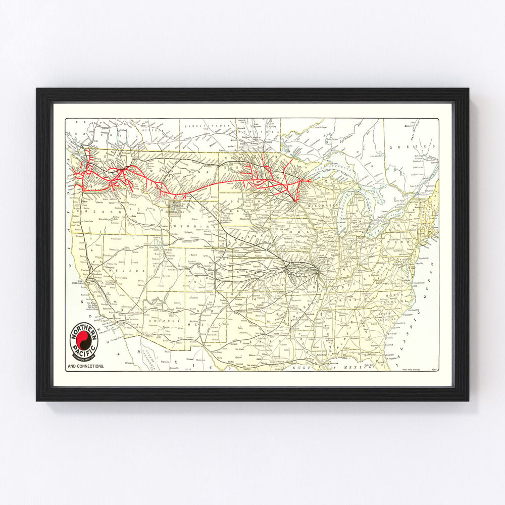 Yellowstone National Park Vintage Map 1909