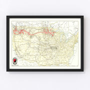 Yellowstone National Park Vintage Map 1909