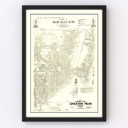 Miami Vintage Map 1934