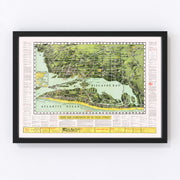 Miami Vintage Map 1944