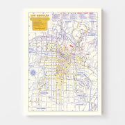 Vintage Map of Los Angeles, California 1946