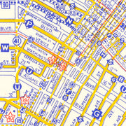 Vintage Map of Los Angeles, California 1946