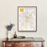 Vintage Map of Los Angeles, California 1946