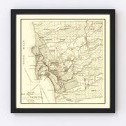 San Diego Vintage Map 1895
