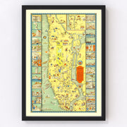 Manhattan Vintage Map 1933