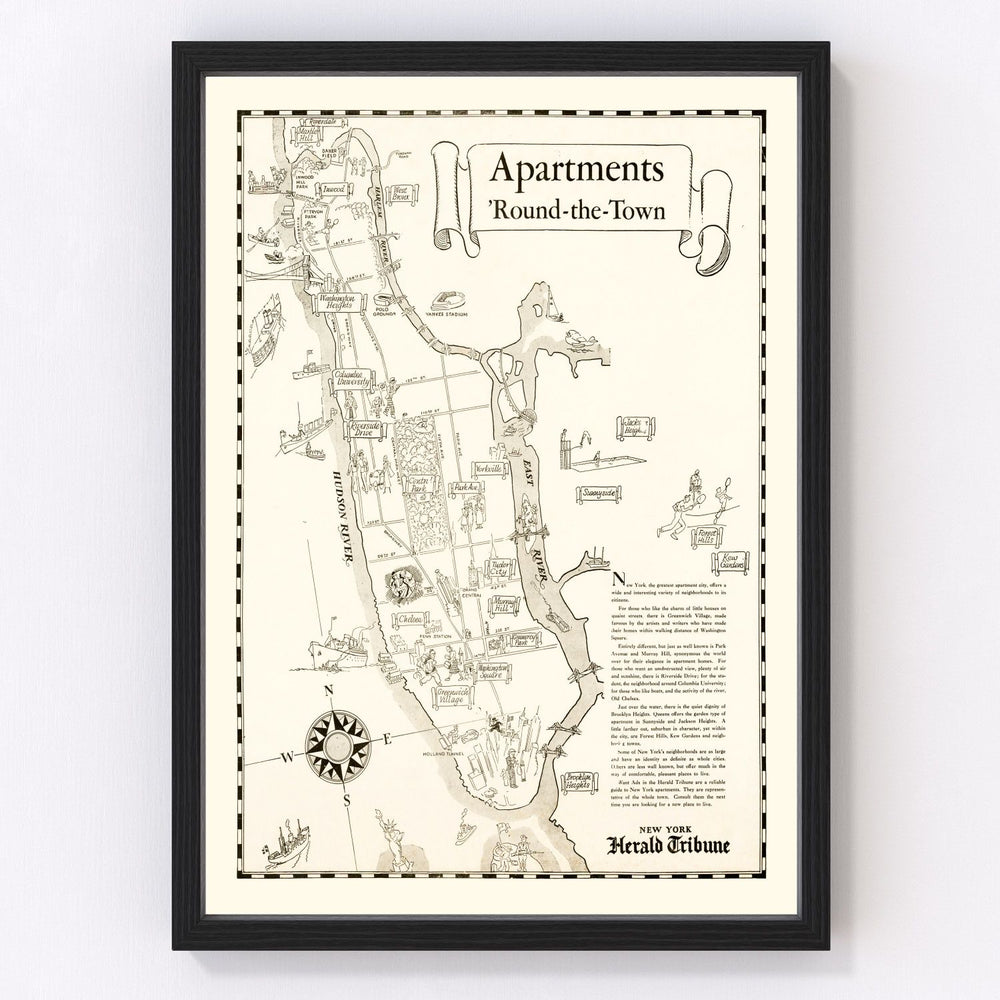 Manhattan Vintage Map 1935