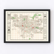 San Antonio Vintage Map 1895