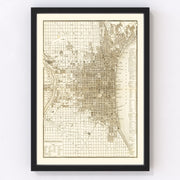 Philadelphia Vintage Map 1846